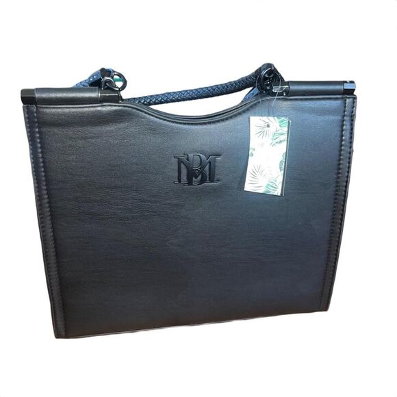 Badgley Mischka Handbags - Badgley Mischka Black Faux Leather Handbag NWT